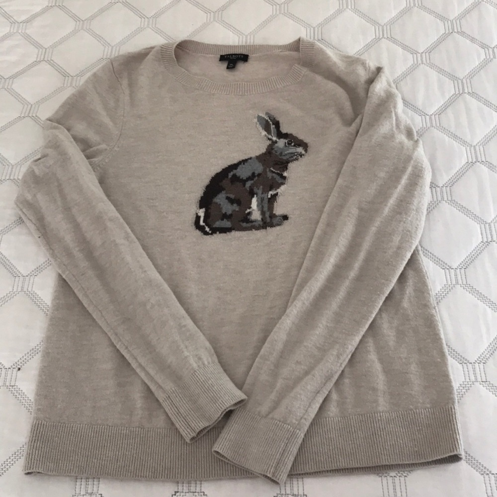 Cute part wool bunny sweater